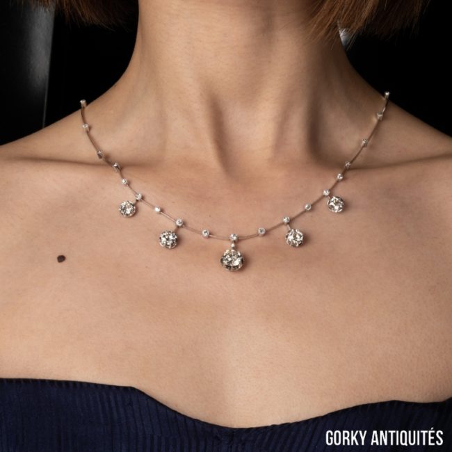 Collier maille corde torsadée 2 rangs croisés Or 750/1000 | GoldCenter WI