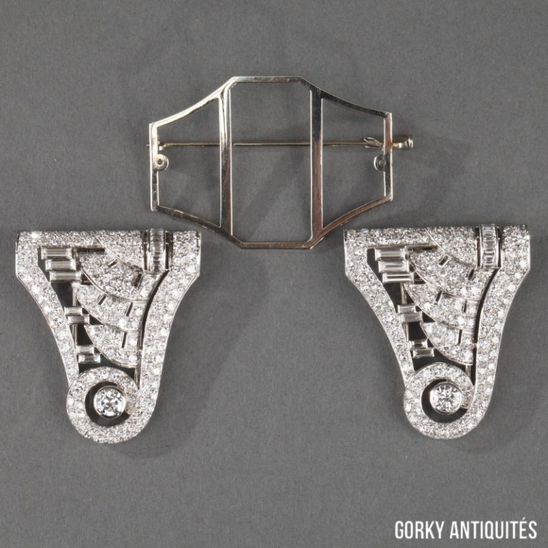 Broche Vintage Africainiste En Bronze Doré Vers 1930 - Non Signée, Bon état